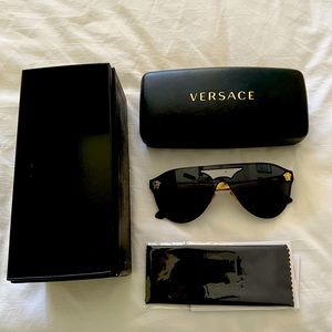 Authentic Black & Gold Versace Sunglasses